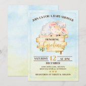 Lamb Baby Shower Invitation 招待状 (正面/裏面)