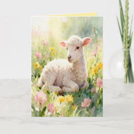 Lamb Bible Verse Customized Easter Card シーズンカード