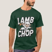 Lamb Chop! Funny Karate Lamb in Gi Tシャツ (正面)