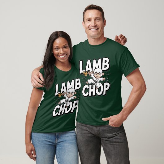 Lamb Chop! Funny Karate Lamb in Gi Tシャツ (ユニセックス)