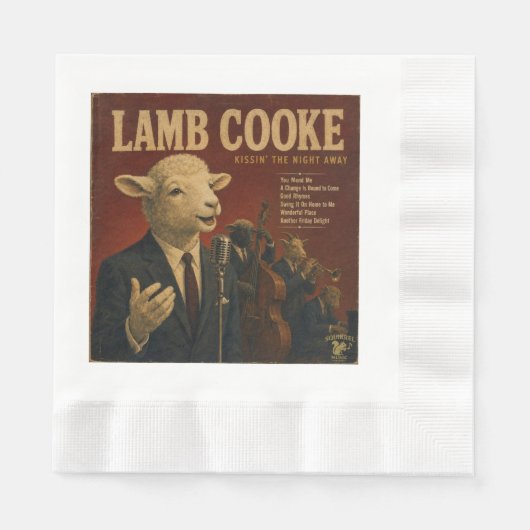 Lamb Cooke アルバム: パロディ 縁ありランチョンナプキン (正面)