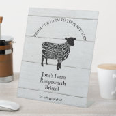 Lamb Farmer Pedestal Sign – Sheep Farm Marketing  台座サイン (インサイチュ)