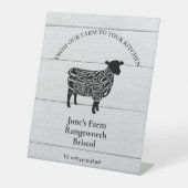 Lamb Farmer Pedestal Sign – Sheep Farm Marketing  台座サイン (正面)
