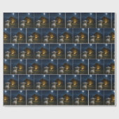 Lamb Gazing at Baby Jesus In a Manger ラッピングペーパー (フラット)