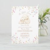 Lamb Gender Neutral Baby Shower Invitation 招待状 (スタンド正面)