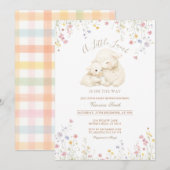 Lamb Gender Neutral Baby Shower Invitation 招待状 (正面/裏面)