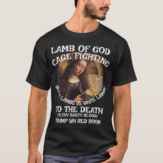 LAMB GOD FW FV HG CAGE FIGHTING TRUMP WHITE HOUSE Tシャツ (正面)