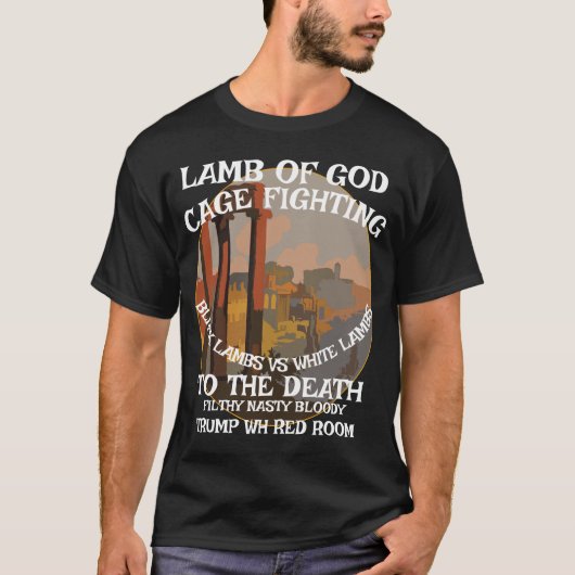 LAMB GOD FW FV HG CAGE FIGHTING TRUMP WHITE HOUSE Tシャツ (正面)