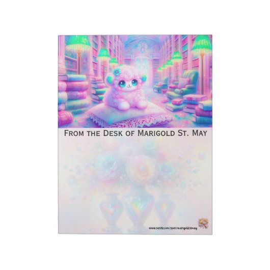 Lamb in the Library ノートパッド (回転)