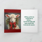LAMB n WREATH クリスマスカード サンキューカード (内部)