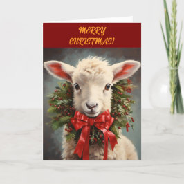 LAMB n WREATH CHRISTMAS CARD サンキューカード