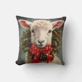 LAMB n WREATH CHRISTMAS PILLOW クッション