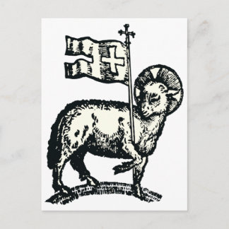 Lamb of God symbol of Christian faith ポストカード