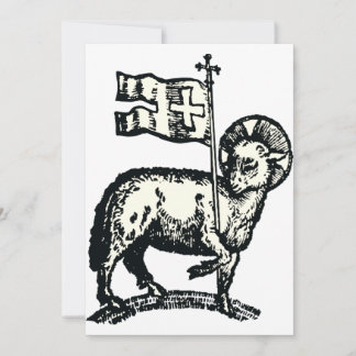 Lamb of God symbol of Christian faith 招待状
