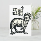 Lamb of God symbol of Christian faith 招待状 (スタンド正面)