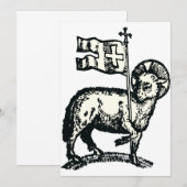 Lamb of God symbol of Christian faith 招待状 (正面/裏面)