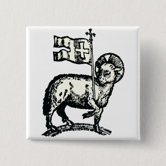 Lamb of God symbol of Christian faith 缶バッジ