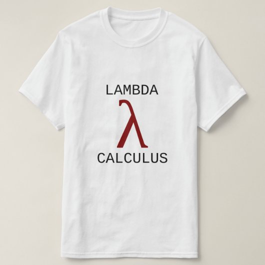 Lambdaのλの微積分 Tシャツ (デザイン正面)