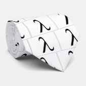 Lambdaの記号の(白い)タイ ネクタイ (ロール)