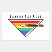 Lambda Car Club Logo Sticker 長方形シール (正面)