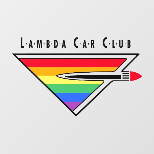 Lambda Car Club Logo window cling ウィンドウサイン (シート)