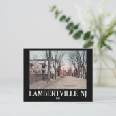 Lambertville NJ、メイン通り、1910年、ヴィンテージ ポストカード (スタンド正面)