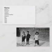 Lambeth (b/wの写真)の浮浪児 名刺 (正面/裏面)