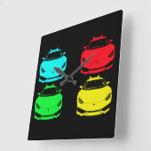 ~Lamboポップ・アートのなArt~ WALLCLOCKは、それをカスタマイズ! スクエア壁時計 (傾斜)