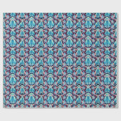 LAMBS~模様BLUE Shades ラッピングペーパー (フラット)