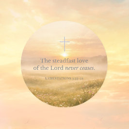 Lamentations 3:22 Christian Faith Bible Verse ラウンドシール