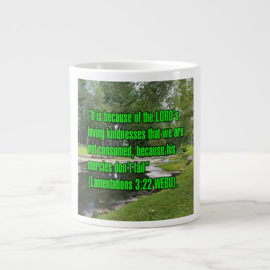 Lamentations 3:22 WEBU Mug ジャンボコーヒーマグカップ (正面)