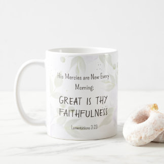 Lamentations 3:23  Religious Inspirational Quote コーヒーマグカップ