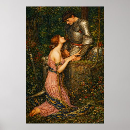 Lamia and the Soldier by John William Waterhouse  ポスター (正面)