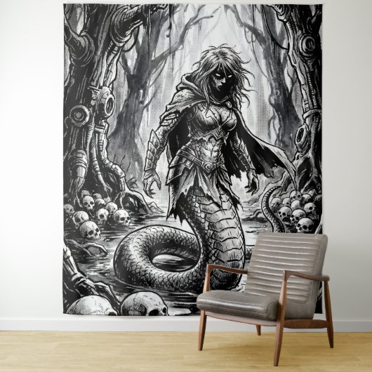 Lamia the Serpent Queen of Skulls タペストリー (インサイチュ)