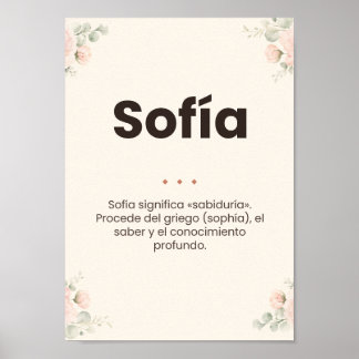 Lámina personalizada con nombre y su significado ポスター