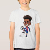 Lamine Yamal – バルサのRising Star Cartoon Tシャツ (正面)