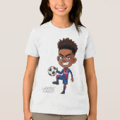 Lamine Yamal – バルサのRising Star Cartoon Tシャツ (正面)