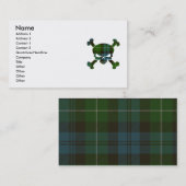 Lamontのタータンチェックのスカル旗無し 名刺 (正面/裏面)