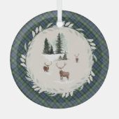 Lamont Ancient Original Scottish Tartan ガラスオーナメント (正面)