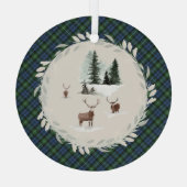 Lamont Ancient Original Scottish Tartan ガラスオーナメント (裏面)