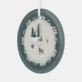 Lamont Ancient Original Scottish Tartan ガラスオーナメント (正面左)