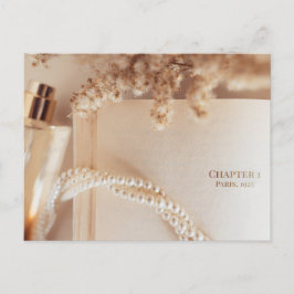 lamorous Vintage Literary Flat Lay Art ポストカード