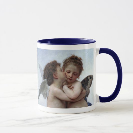 L'AmourとPsyché、Enfants -ウィリアムBouguereau マグカップ (右)
