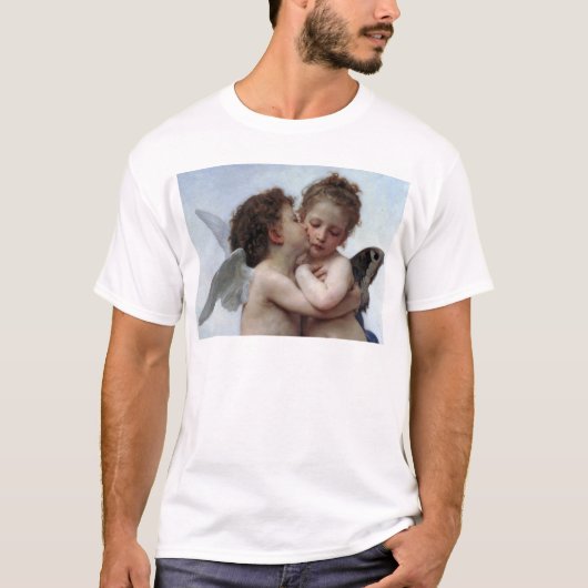 L'AmourとPsyché、Enfants -ウィリアムBouguereau Tシャツ (正面)