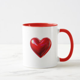 L'amour défini par un coeur rouge. マグカップ