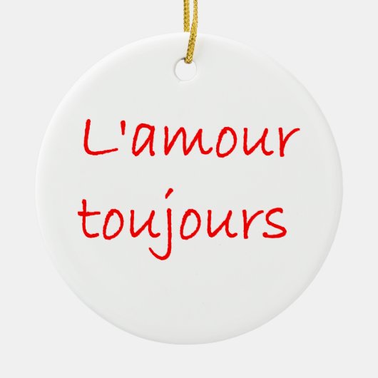 l'amour toujours セラミックオーナメント (正面)