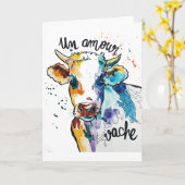 L'amour vache カード (黄色い花)