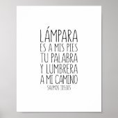 Lampara es a mis pies tu palabra, Salmos 119:105 ポスター (正面)