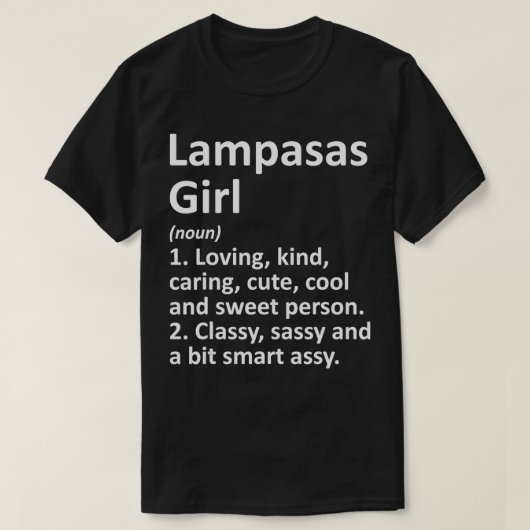 LAMPASAS L TXテキサス州シティホームおもしろいルーツギフト Tシャツ (デザイン正面)