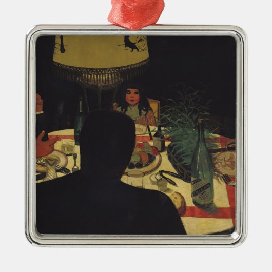 Lamplight 1899年による夕食 メタルオーナメント (正面)